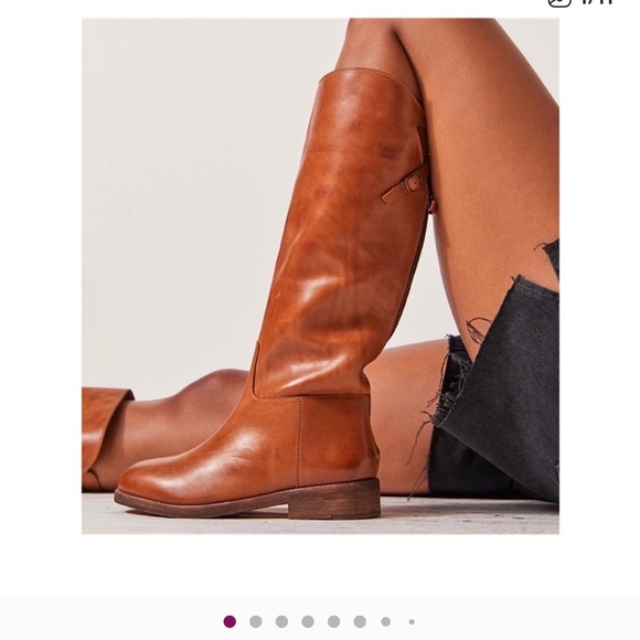 Free People Everly Equestrian Boots, NWOB, Size 39 (8.5), Saddle Brown - Picture 5 of 11